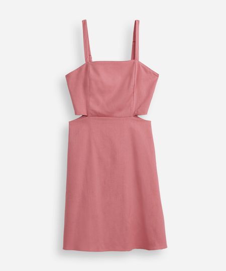 vestido com linho curto recortes juvenil rosa 12 vestido com linho curto recortes juvenil rosa 12