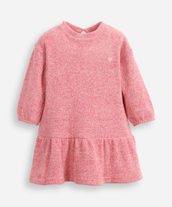 vestido infantil manga bufante com lurex rosa 3