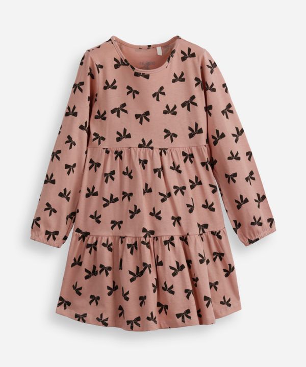 vestido infantil manga longa lacinho rosa 6