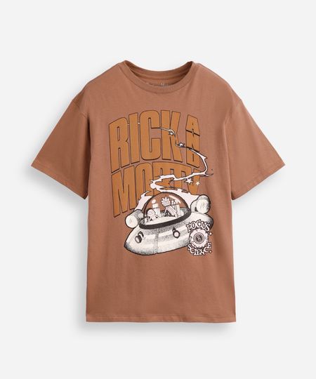 camiseta de algodão juvenil rick e morty bege 10 camiseta de algodão juvenil rick e morty bege 10
