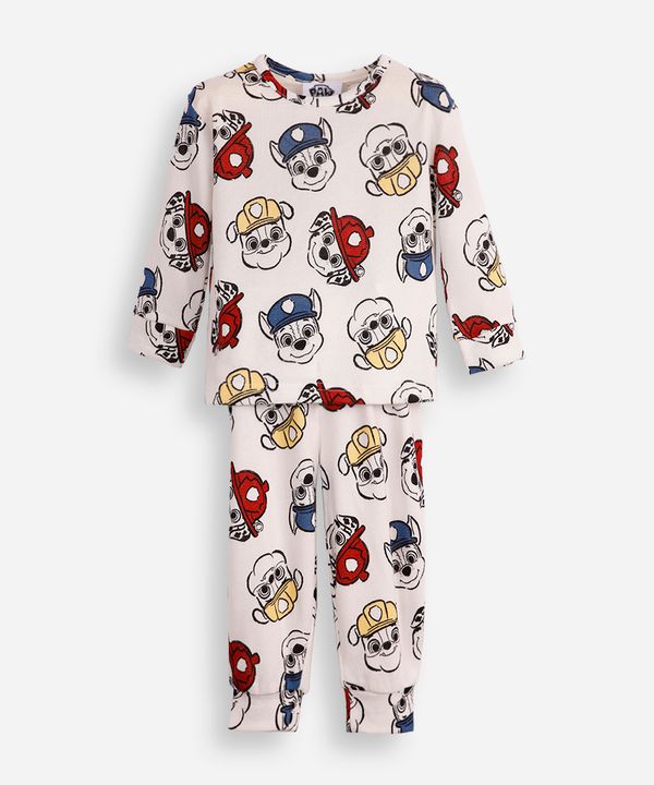 pijama longo infantil patrulha canina - off white 2