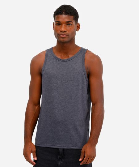 regata básica de algodão cinza PP regata básica de algodão cinza PP