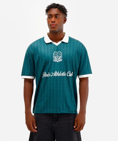 camiseta manga curta paris athletic club bicolor - verde M