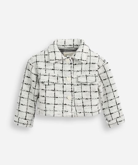 casaco de tweed infantil com corações cinza 2 casaco de tweed infantil com corações cinza 2