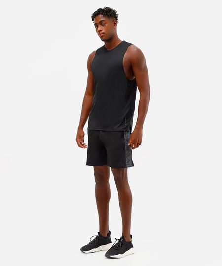 bermuda masculina esportiva ace com recorte lateral preta M