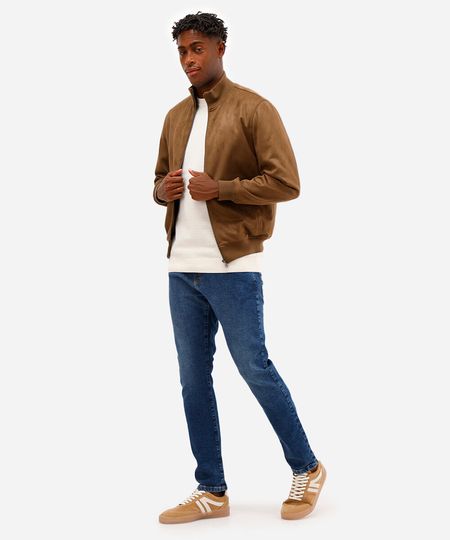 calça slim masculina jeans azul 40 calça slim masculina jeans azul 40