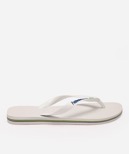 chinelo havaianas slim brasil branco 39-40