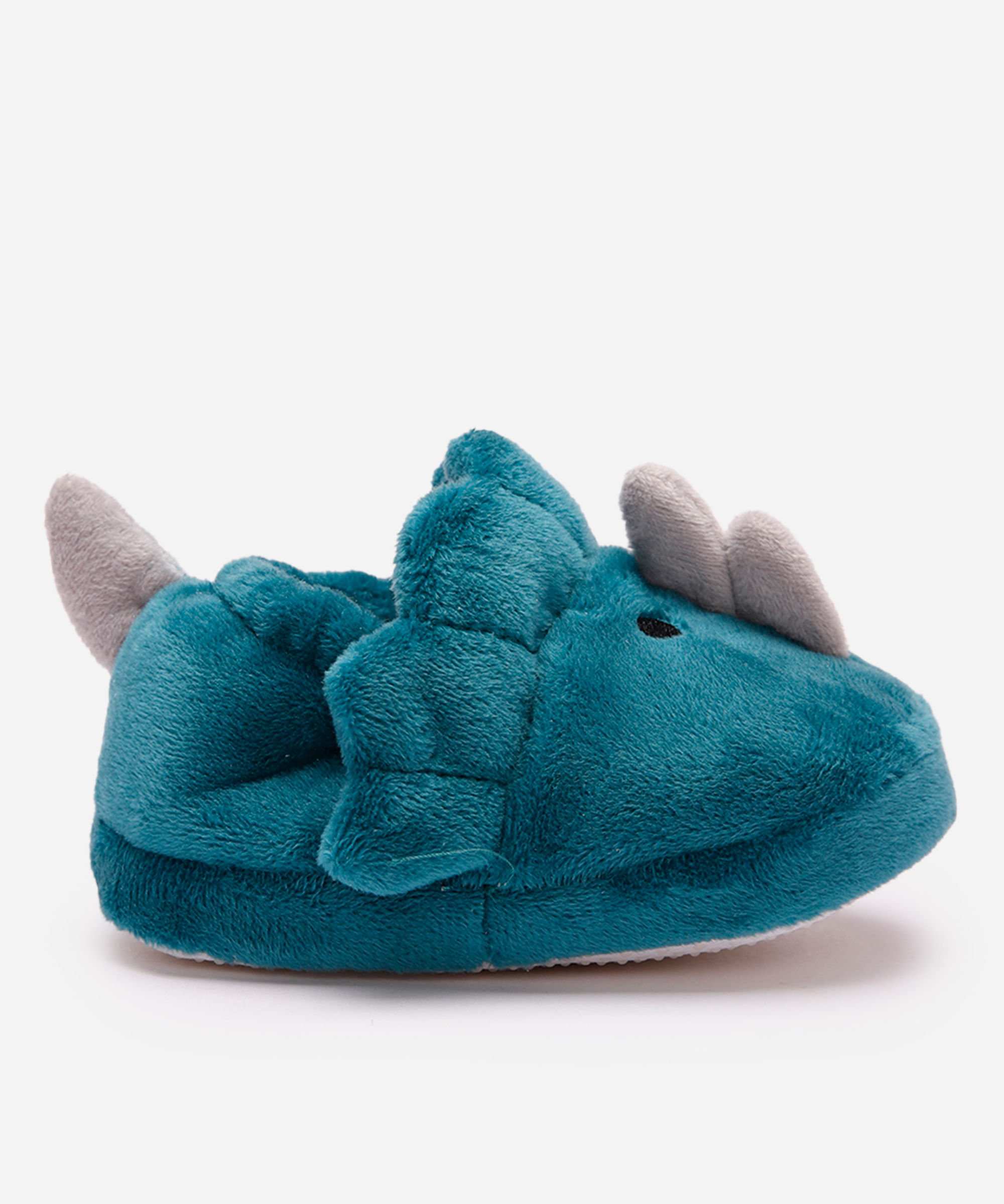 pantufa infantil dinossauro com antiderrapante verde