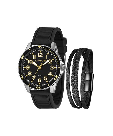 relógio masculino lince mrpm008l46k0aop2px analógico prateado UNICO