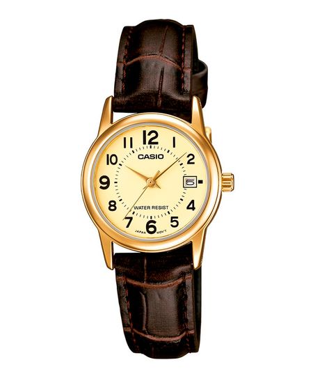 relógio feminino casio ltp v002gl 9budf analógico dourado UNICO