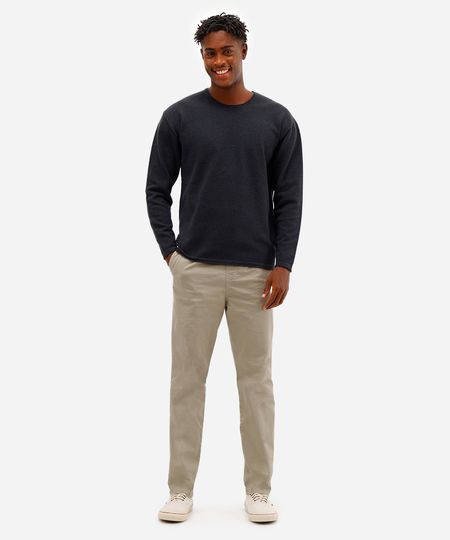 calça jogger masculina de algodão com cinto texturizada verde P calça jogger masculina de algodão com cinto texturizada verde P