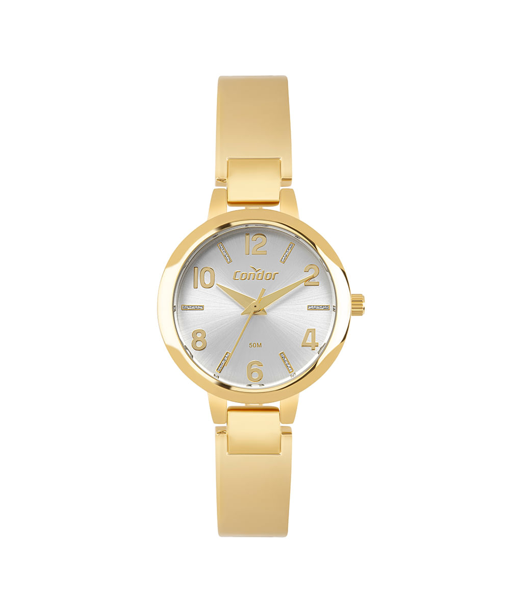 relógio feminino condor co2035nkf5k analógico dourado