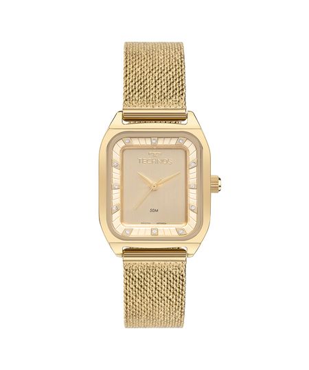 relógio feminino technos 2035nax1d analógico dourado UNICO