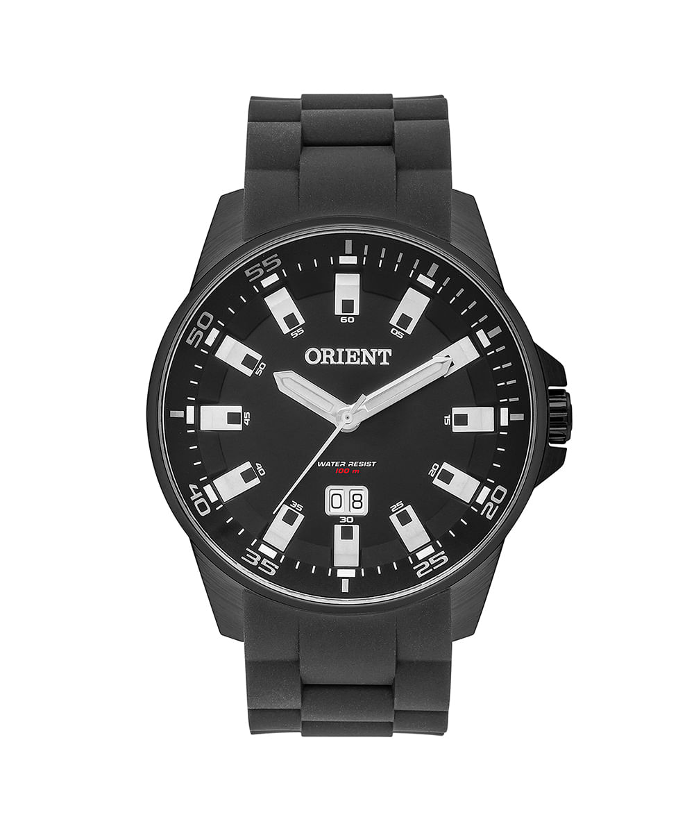 relógio masculino orient mpsp1015p1px analógico calendário preto