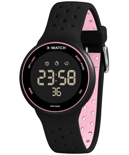 relógio feminino x-watch xfppd096wpxpx digital preto UNICO relógio feminino x-watch xfppd096wpxpx digital preto UNICO