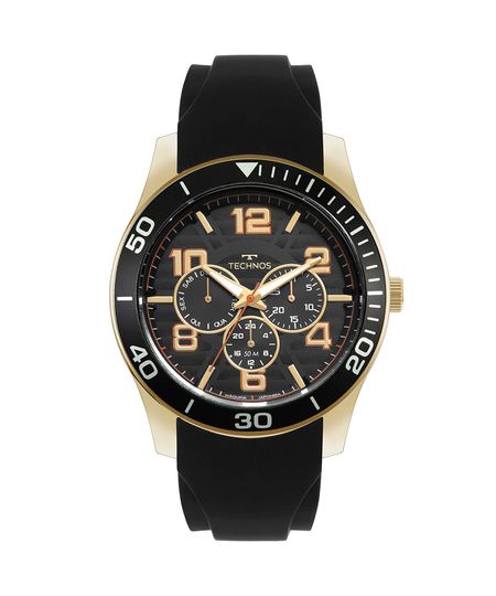 relógio masculino technos 6p29alo2p multifunção dourado UNICO