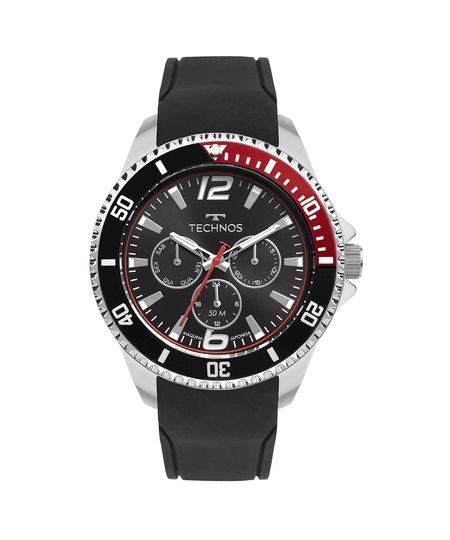 relógio masculino technos 6p29amh2p multifunção prateado UNICO relógio masculino technos 6p29amh2p multifunção prateado UNICO