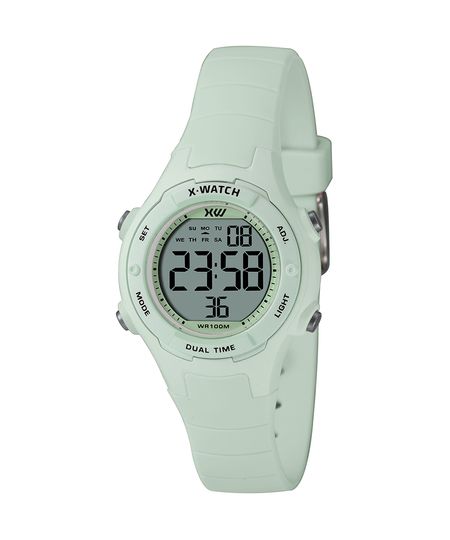 relógio masculino x-watch xlppd056bxax digital verde UNICO