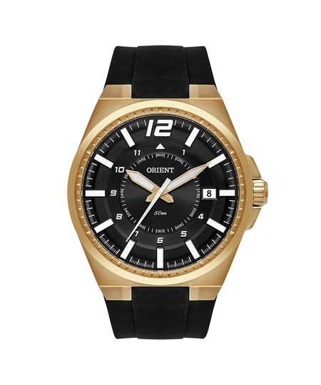 relógio masculino orient mgsp1006g2px analógico-calendário dourado UNICO relógio masculino orient mgsp1006g2px analógico-calendário dourado UNICO