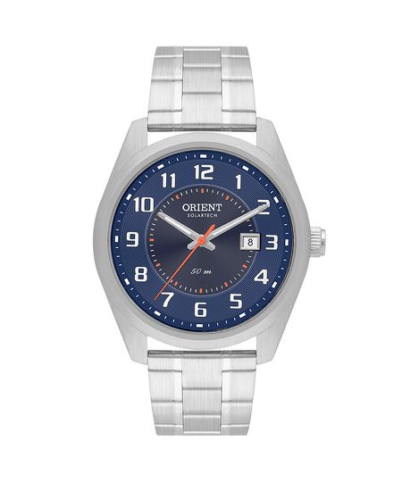 relógio masculino orient mbss1496d2sx analógico calendário prateado UNICO