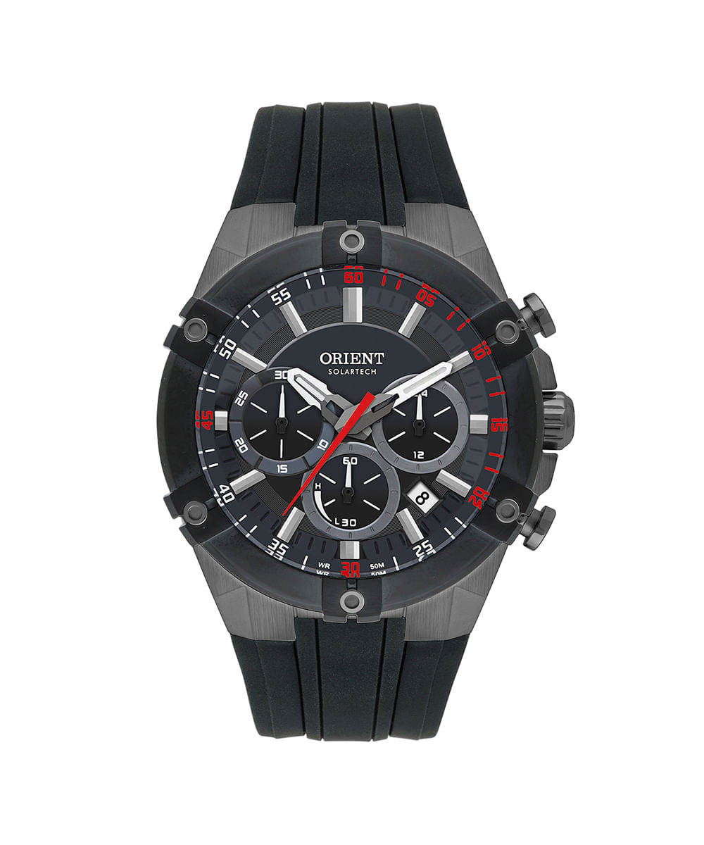 relógio masculino orient myspc005g1px cronógrafo cinza