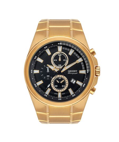 relógio masculino orient mgssc042p1kx cronógrafo dourado UNICO