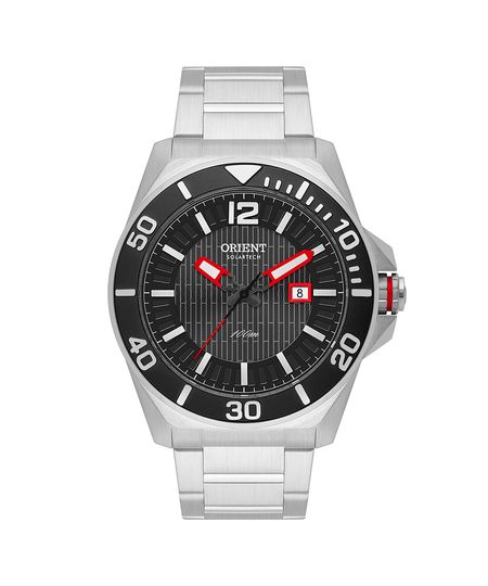 relógio masculino orient mbss1500g2sx analógico calendário prateado UNICO