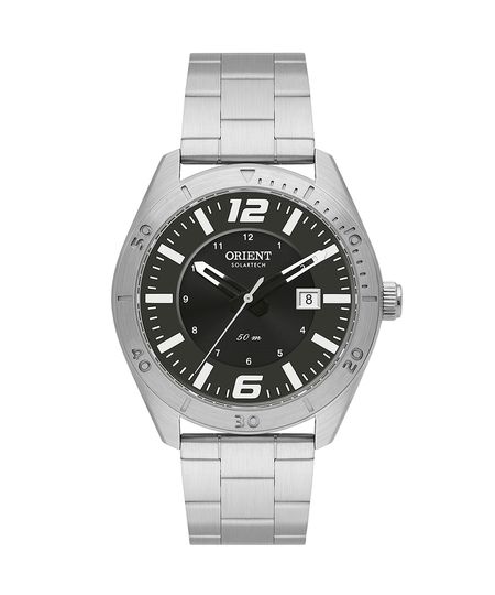 relógio masculino orient mbss1497g2sx analógico-calendário prateado UNICO