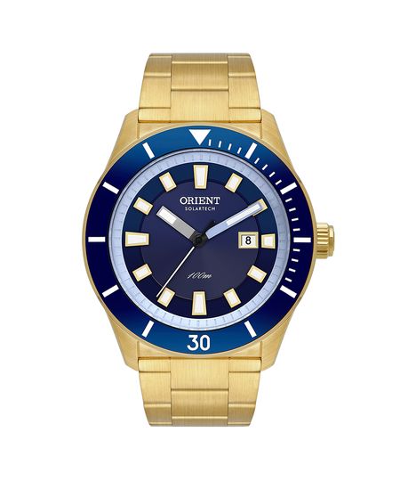relógio masculino orient mgss1291d1kx analógico-calendário dourado UNICO