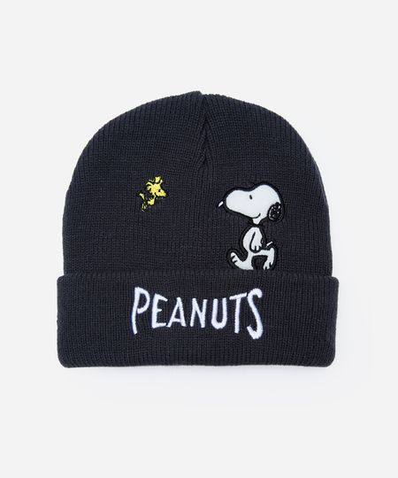 gorro infantil texturizado snoopy cinza UNICO