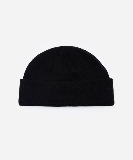 gorro curto masculino de tricot preto UNICO