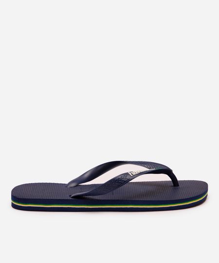 chinelo masculino havaianas brasil azul 39-40