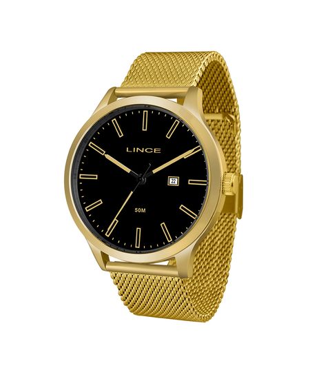 relógio masculino lince mrg4494lp1kx analógico calendário dourado UNICO relógio masculino lince mrg4494lp1kx analógico calendário dourado UNICO