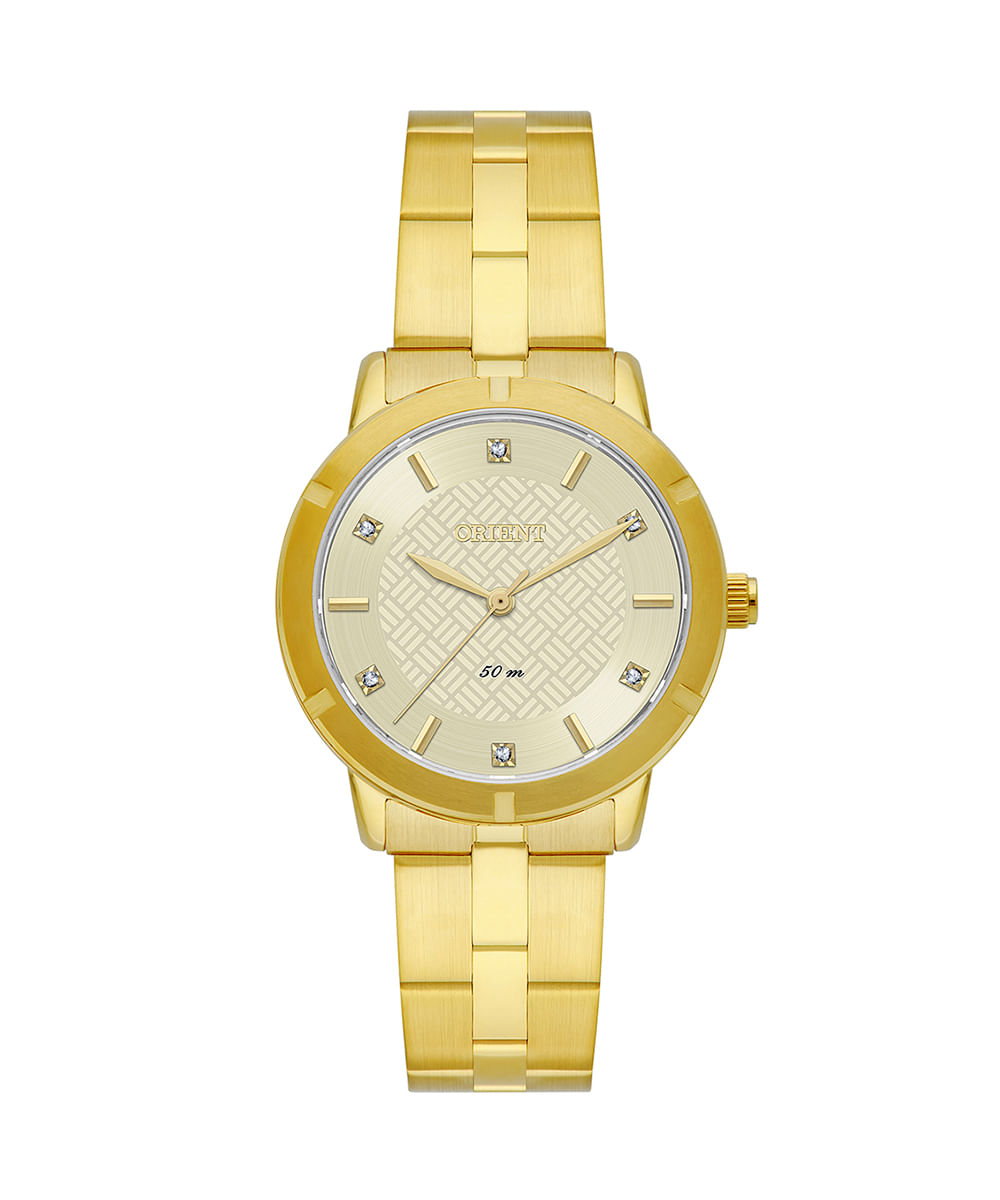 relógio feminino orient fgss0234c1kx analógico dourado