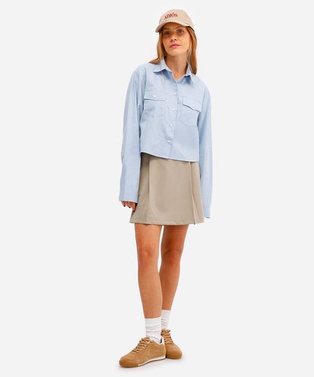 minissaia feminina de alfaiataria com pregas bege 36 minissaia feminina de alfaiataria com pregas bege 36