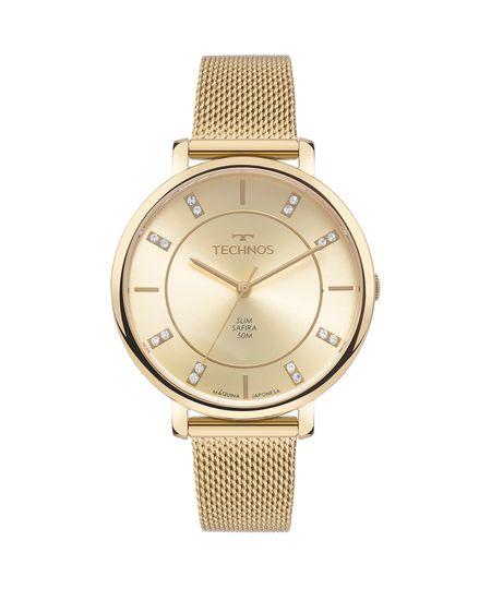 relógio feminino technos gl32ar1x analógico dourado UNICO relógio feminino technos gl32ar1x analógico dourado UNICO