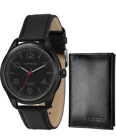 kit de relógio masculino lince mrch219l46ka7fp2px analógico preto UNICO