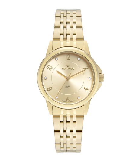relógio feminino technos 2035mxc1x analógico dourado UNICO
