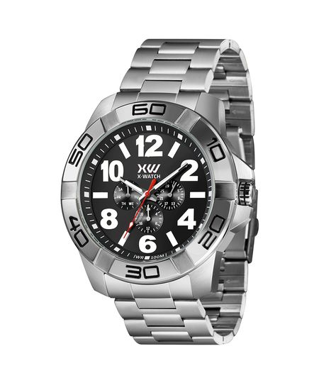relógio masculino x watch xmssm008p2sx multifunção prateado UNICO relógio masculino x watch xmssm008p2sx multifunção prateado UNICO