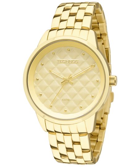 relógio feminino technos 2035lwmk4x analógico dourado UNICO