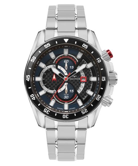 relógio masculino technos os1abo1a multifunção prateado UNICO relógio masculino technos os1abo1a multifunção prateado UNICO