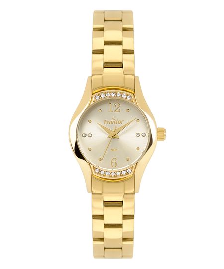 relógio feminino condor co2035njzk4x analógico dourado UNICO