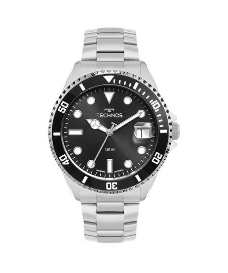 relógio masculino technos 2415dy1p analógico calendário prateado UNICO relógio masculino technos 2415dy1p analógico calendário prateado UNICO