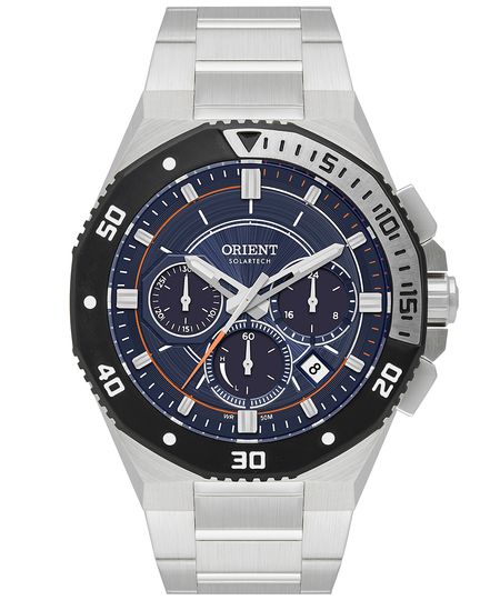relógio masculino orient mbssc277d1sx cronógrafo prateado UNICO