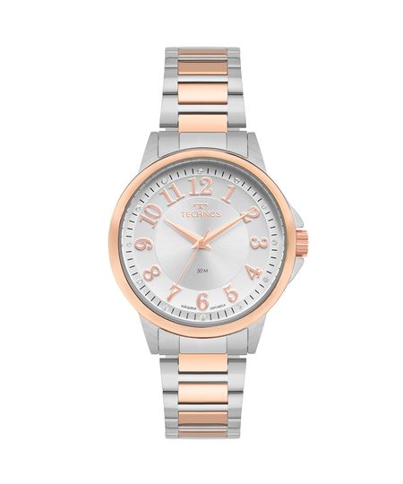 relógio feminino technos 2035myy1k analógico prateado UNICO