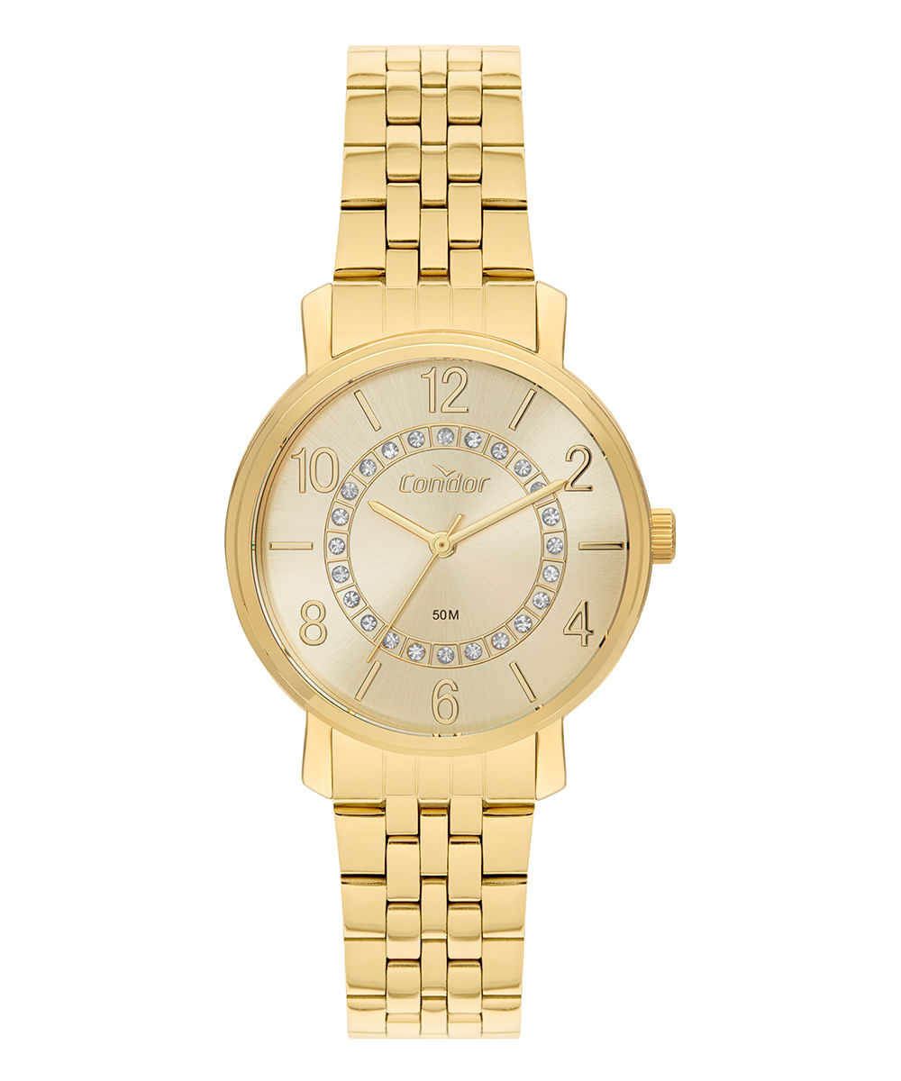 relógio feminino condor co2039mukk4x analógico dourado