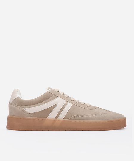 tênis casual com recortes bicolor ace cinza 39