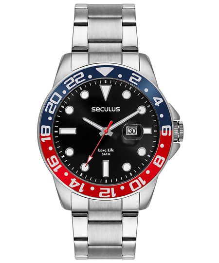 relógio masculino seculus 44210g0svna1k analógico calendário prateado UNICO