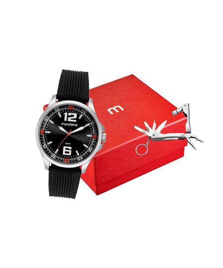 kit de relógio masculino mondaine 76672g0mvni5kf analógico prateado UNICO