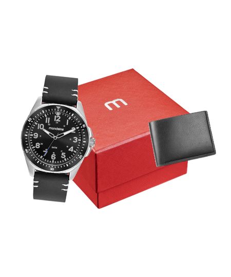 kit relógio masculino mondaine 32577g0mvnh2k analógico prateado UNICO kit relógio masculino mondaine 32577g0mvnh2k analógico prateado UNICO